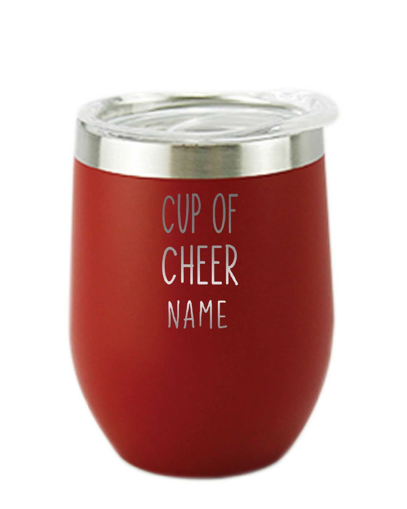 Cup of Cheers Red Wine Personalised Vacuum Insulated Stainless Steel Tumbler with Lid